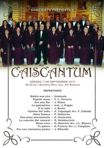 Cartel Concierto Caiscantum 2013